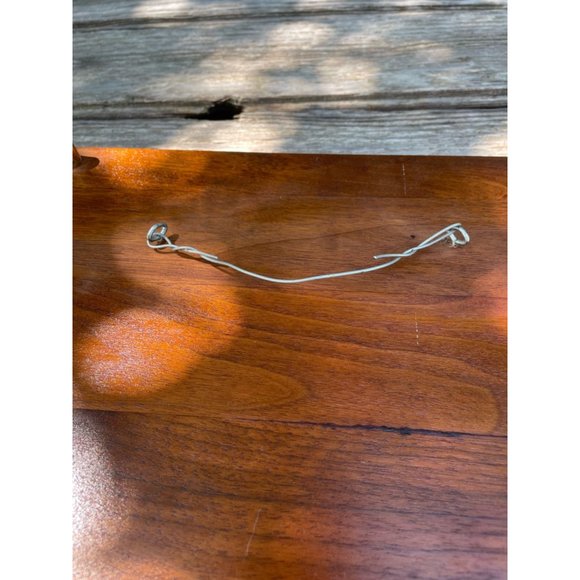 Vintage MCM Teak Wood Style Footed Tray Trivet Tile Butterfly - Picture 9 of 14